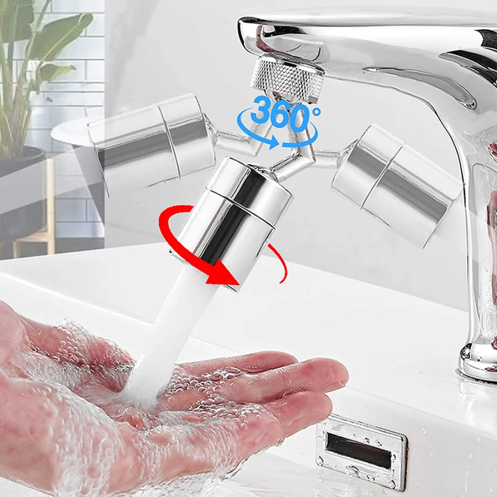 720° Tap Aerator Splash-proof Faucet Sprayer Head Water Saving Plastic Splash Tap Head Sink Wash Basin Tap Extender Adapter