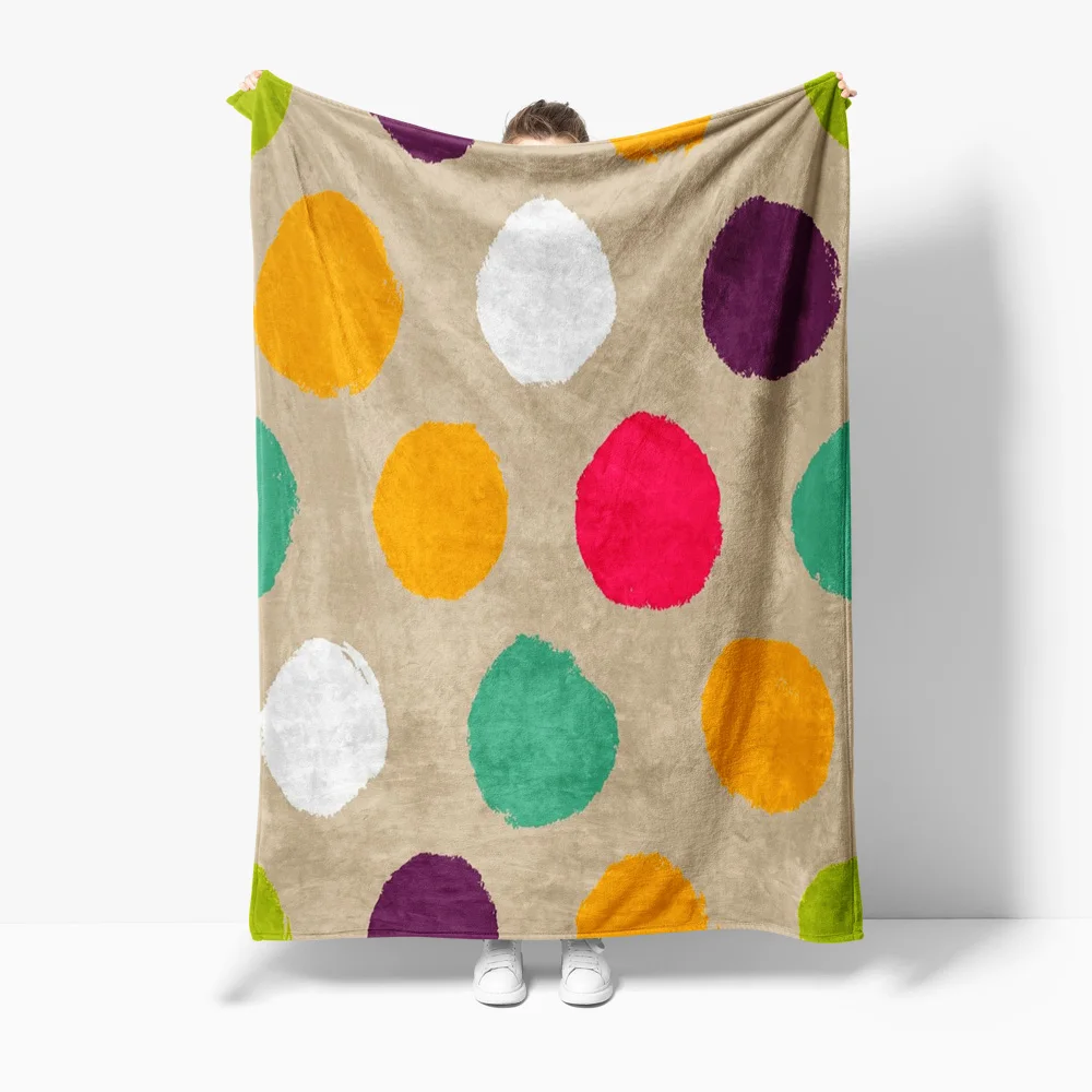 

Красочное детское одеяло для малышей, мягкое плюшевое одеяло в горошек, постельное белье для детей, подарок