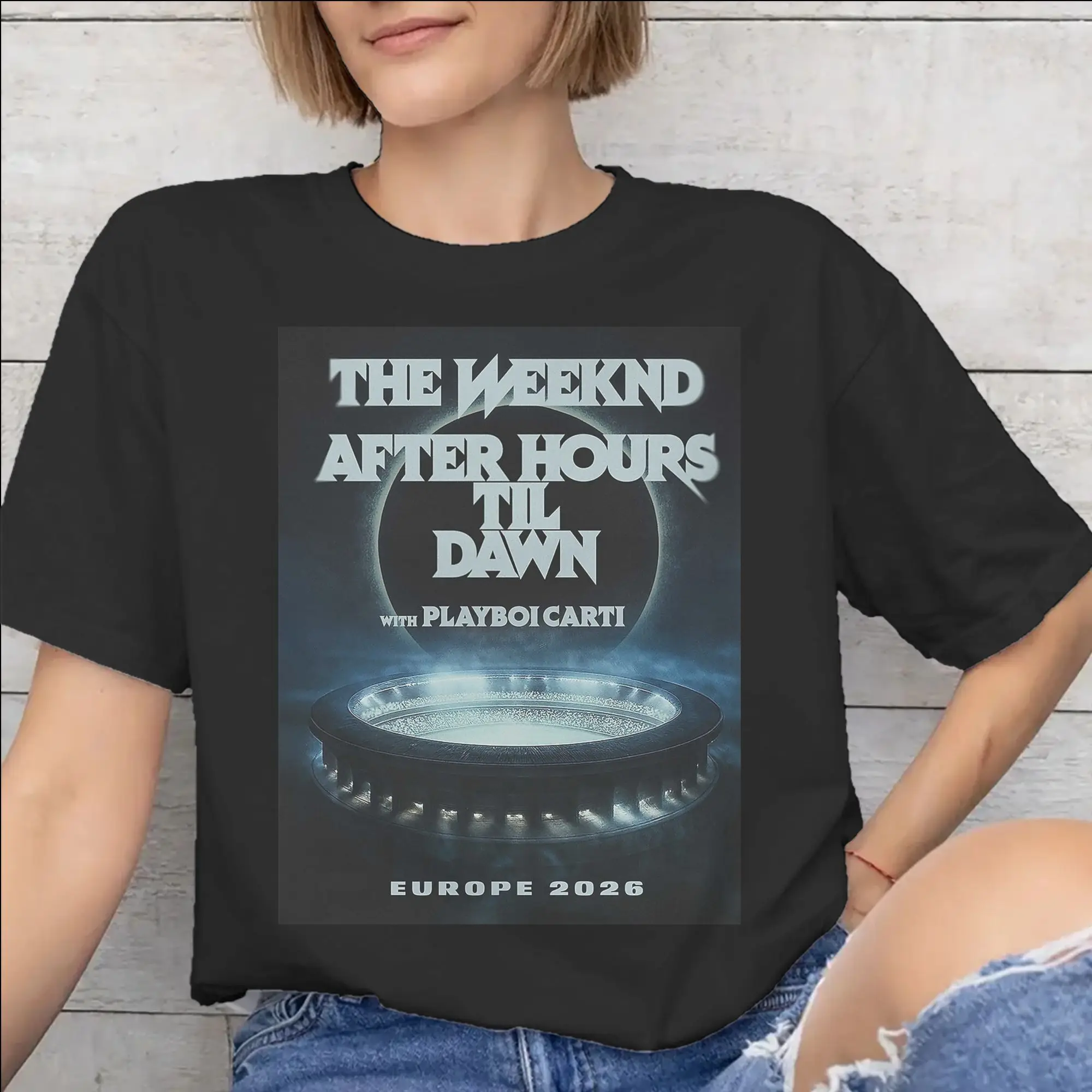 Men Women The Weeknds After Hours Til Dawn Tour 2026 Shirt 100% Cotton Graphic T-Shirt  Top Clothing