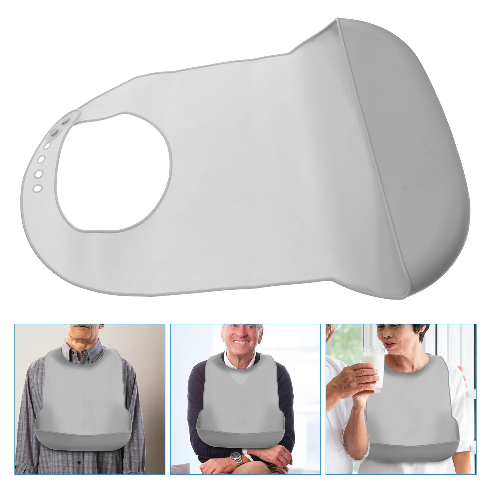 

Силиконовые нагрудники-банданы для взрослых, моющиеся, для мужчин, пожилых людей и младенцев, для еды