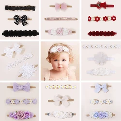 3PCS Baby Girl Headwear fashionable seasonal baby flower bow decorations with headbands for decoration