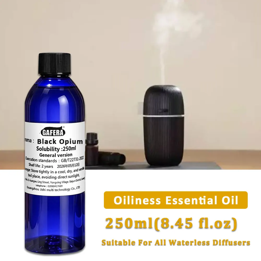 GAFERA 250ml (8.45 fl.oz) Black Opium Essential Oils - For Waterless Diffuser, Hotel Aromatherapy Machine Replenishes Essence