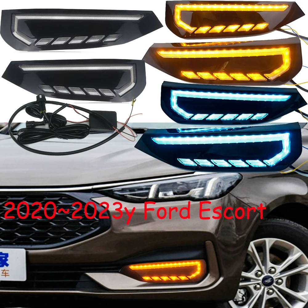 car accessories bumper headlight for Ford Escort fog light lamp LED 2021~2023y for Ford Escort daytime head lamp