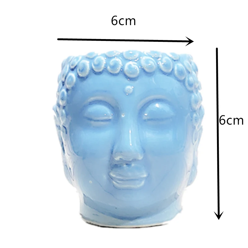 Mini Buddha Vase Cement Cactus Plants Container Mold Concrete Resin Clay Flower Pot Silicone Mould Candle Holder Candlestick