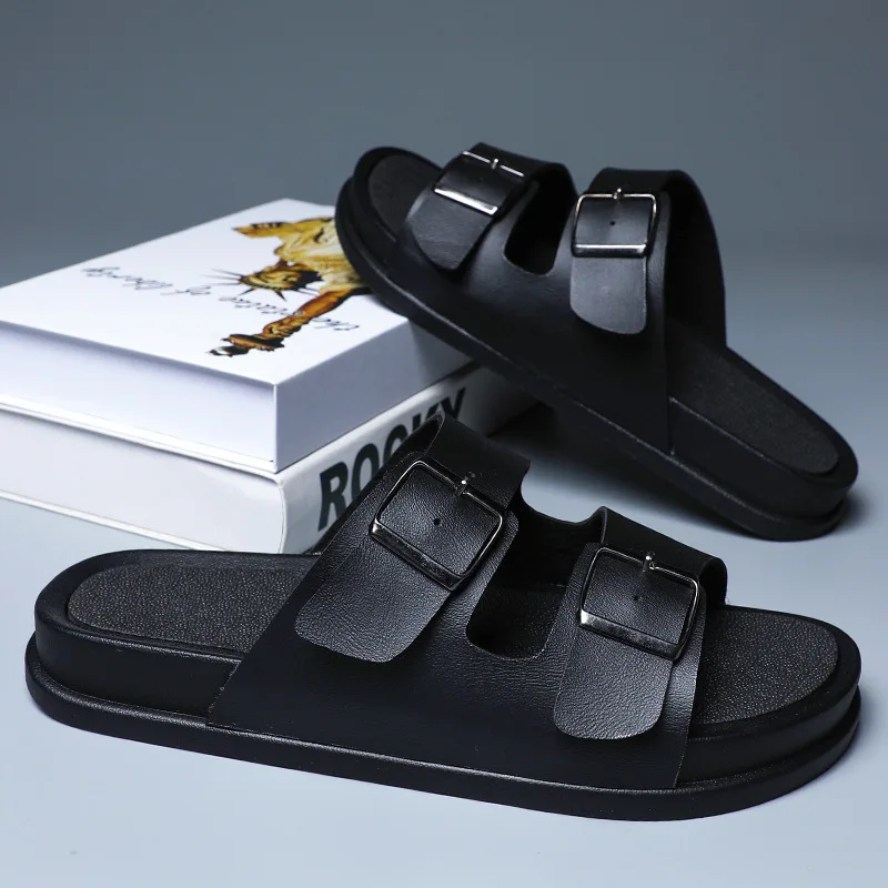 

Kids'Casual Sandals PU Leather Peep Toe Summer Fashion Outdoor Breathable Shoes For Boys Anti-slip White Black Shoes Size 40-45