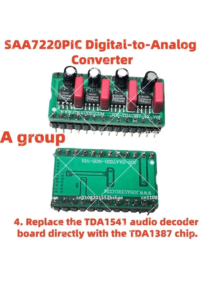 SAA7220P NOS 4 Parallel TDA1387 DAC Upgrade Board for Audio