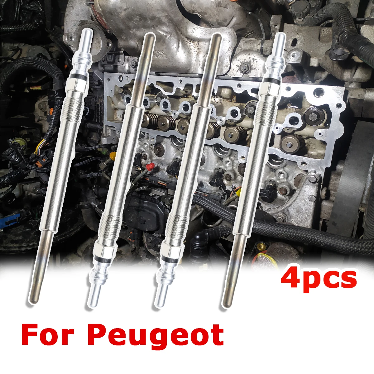 5V Diesel Heater Glow Plugs 1682276 1703269 1824690 9683195280 For Peugeot 4008 5008 Boxer Expert Partner RCZ Rifter Traveller