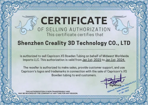 Imagen 2 del producto CREALITY-Tubo de PTFE azul para impresora 3D, piezas para filamento de 1,75mm, resina Premium PTFE para Ender 3 V2, 1M/2M