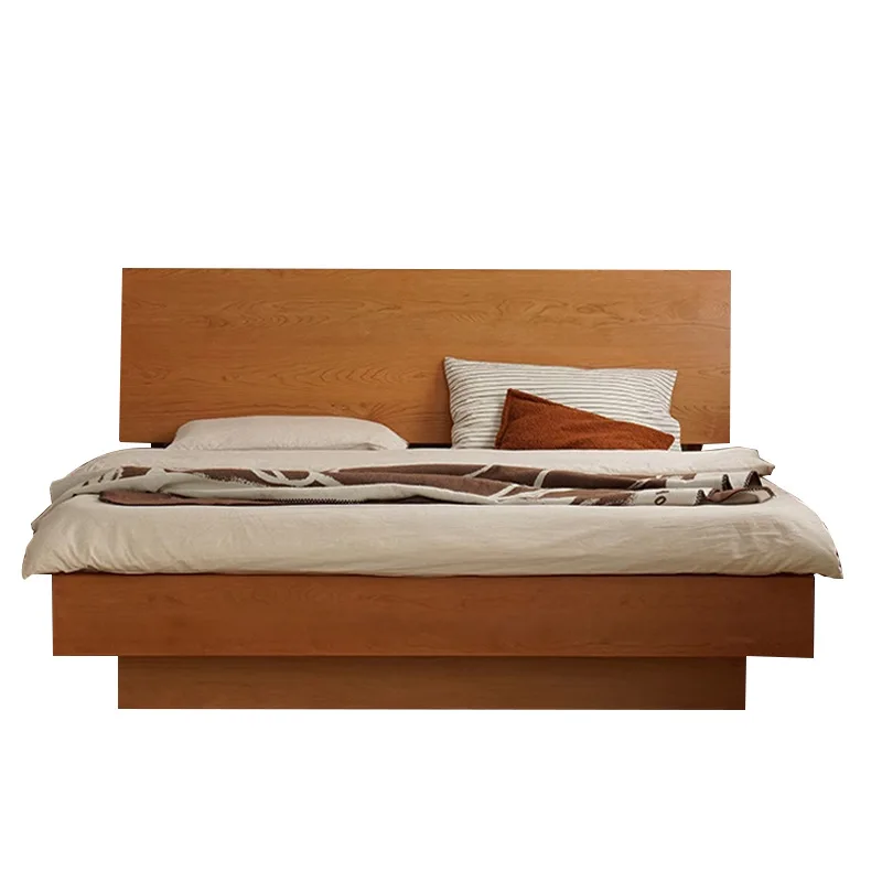 

Nordic solid wood box bed 1.5 meters Japanese-style small apartment cherry wood high box storage 1.8 double bed