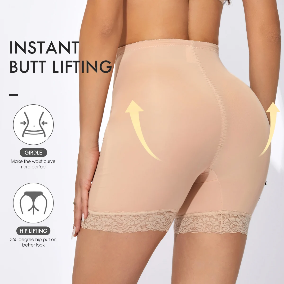 Lace High Waist Tummy Control Shapewear for Women Butt Lifter Panties Corset Body Shaper Girdle Slimming Underwear