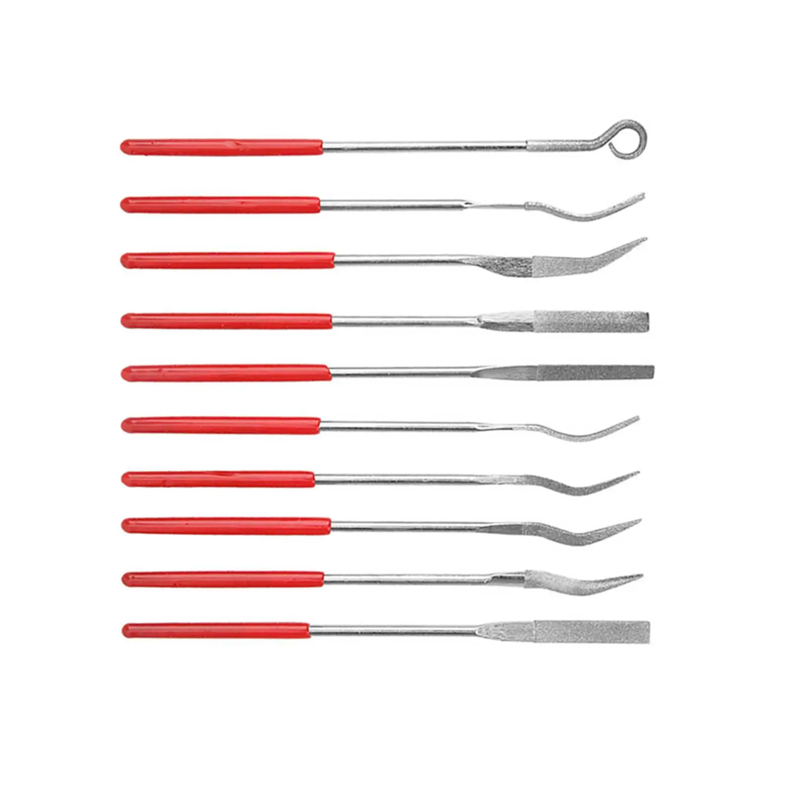 Zestaw pilników diamentowych, zwykłe, ściernicze, specjalne kształty, do szlifowania, z antypoślizgowym uchwytem, wygodny chwyt, wielofunkcyjne narzędzia ręczne.