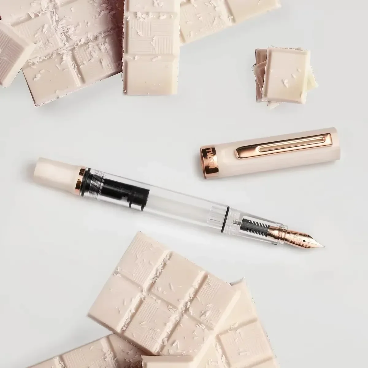 천재 TWSBI ECO 피스톤 수지 만년필 투명 한정 컬러 배럴 대용량 잉크 저장 학생 쓰기 선물
