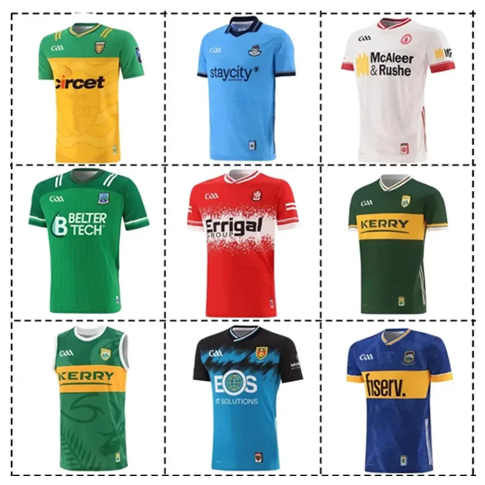 2024 Derry GAA Home Jersey Shirt Mens Fermanagh GAA Home Jersey 2024 Rugby Jersey Tipperary GAA Home County Jerseys Size:S-5XL