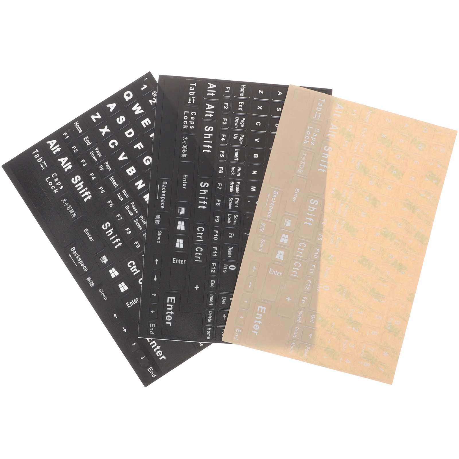

3 шт. наклейки на клавиатуру для английской замены наклейки высококачественный ПВХ легко наносится удаляется без остатков настольный ноутбук