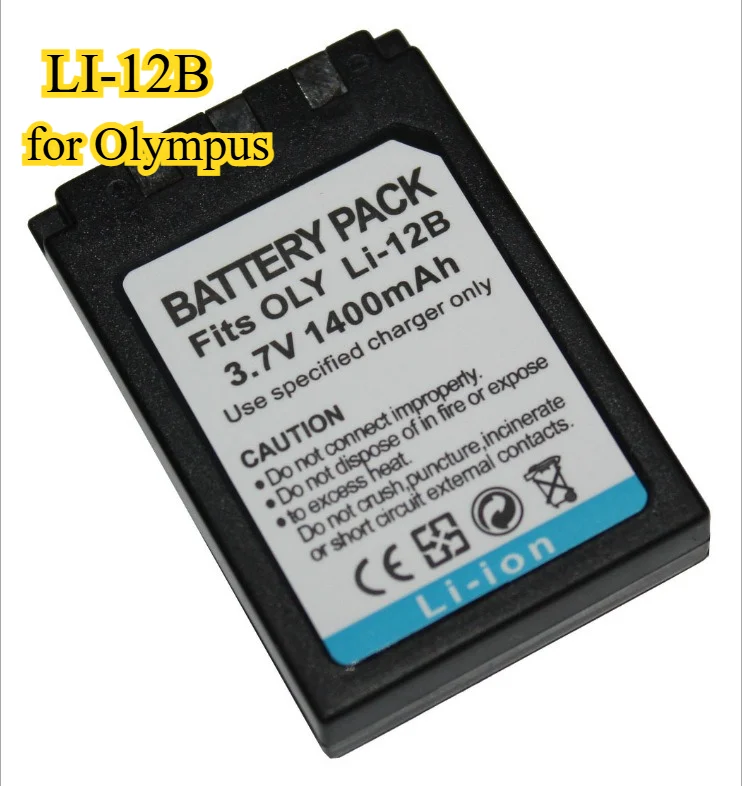 

Адаптер аккумулятора LI-12B емкостью 1400 мАч для аккумулятора цифровой камеры Olympus LI-12B/10B D-590 Zoom