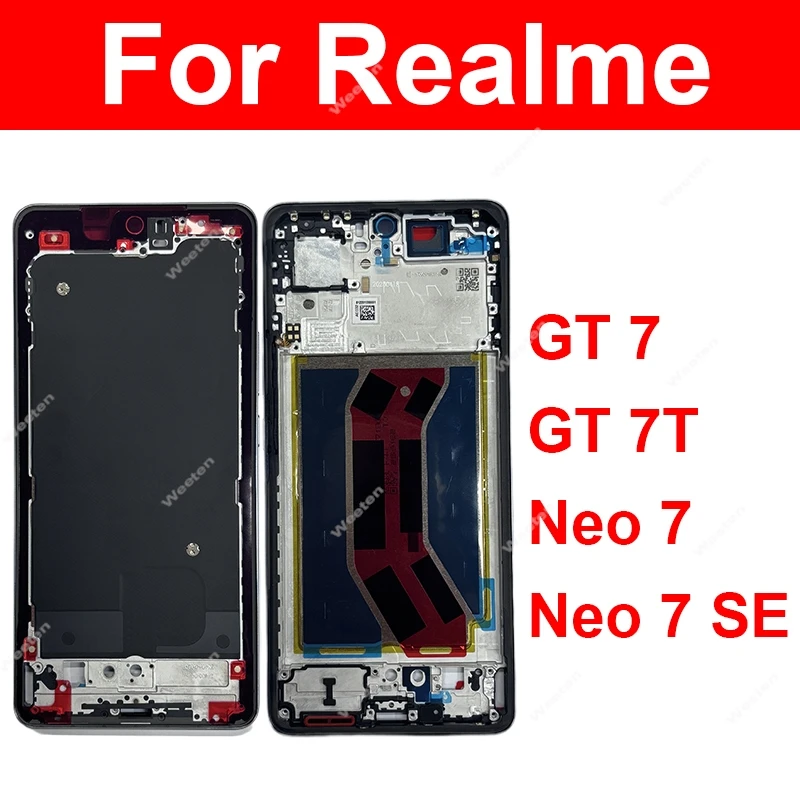 

For Realme GT 7 GT 7T Neo 7 SE Middle Housing Front LCD Frame Holder Middle Frame Housing Cover Repair Parts