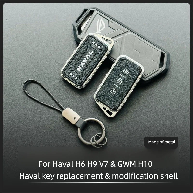For Haval H6 H9 V7 & GWM H10 Mecha‑Style Car Key Case Personalized Replacement Key Shell Modification Accessories