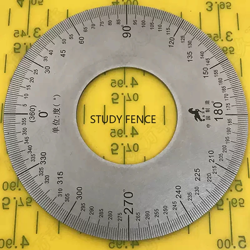Circular Scale 120x50mm Dial Scale Identification Dial Degree Graduated Circle Disk Protractor for Machine Tool Measurement Tool