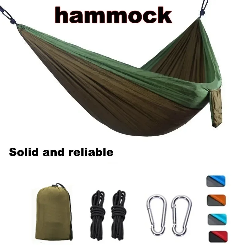 

Camping Hammock Portable Hammocks, Lightweight Nylon Parachute Hammocks for Backpacking, Travel, Beach, Backyard, Hiking