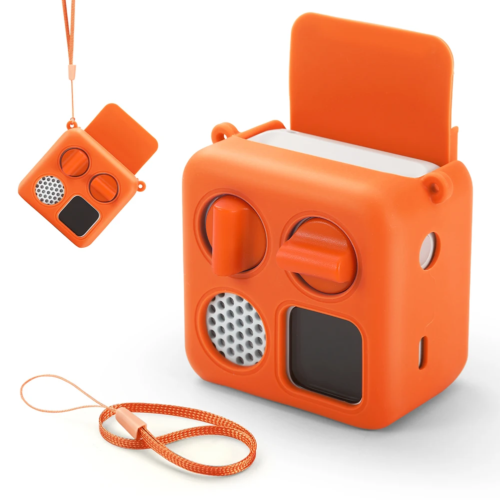 ل Yoto Mini غطاء جلد سيليكون ث/مطابقة المعصم الحبل ملحق للطفل جهاز الصوت الصغير مغامرة سترة ل Yoto Mini