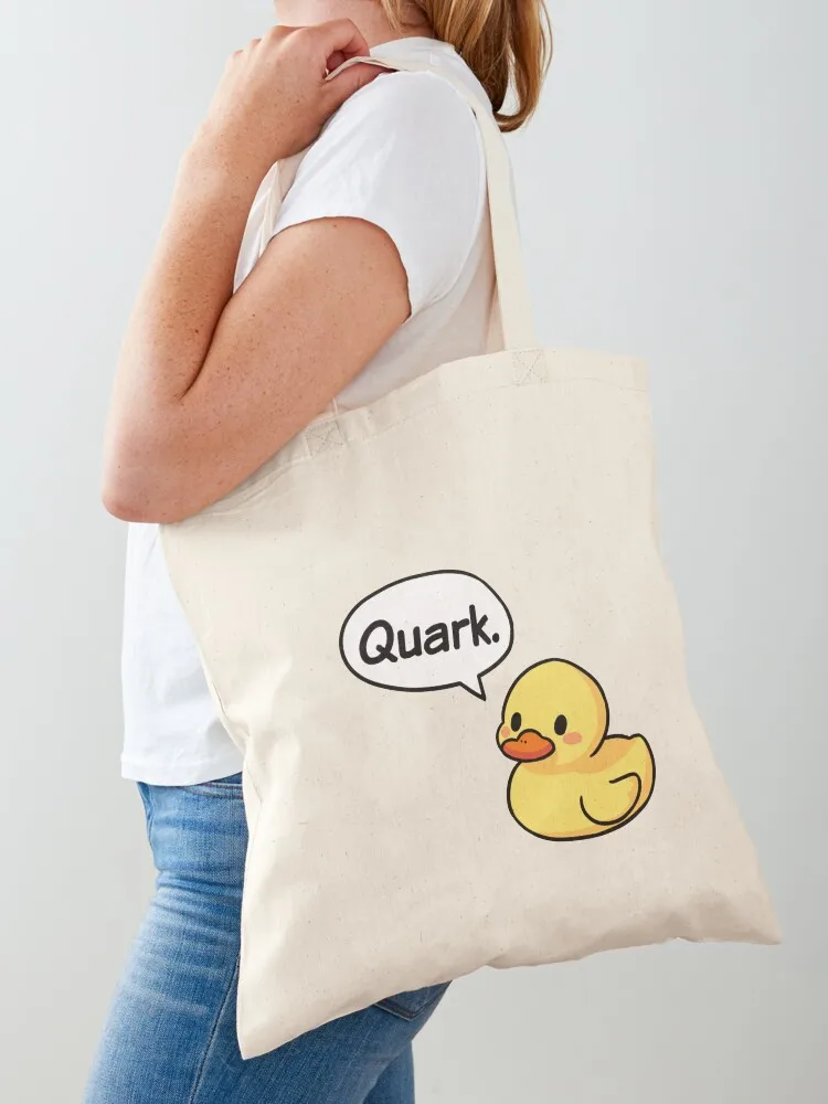 

Quark Subatomic Duck, cute funny physics Tote Bag Canvas hand bags the tote bag tote bag men