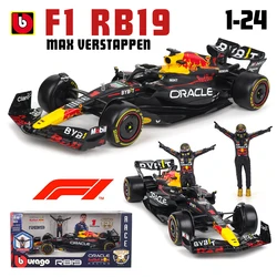 Bburago 1:24 2023 F1 Red Bull Racing RB19+Winning Doll 1# Verstappen 11# Perez Paint Formula One Alloy Super Toy Car Model