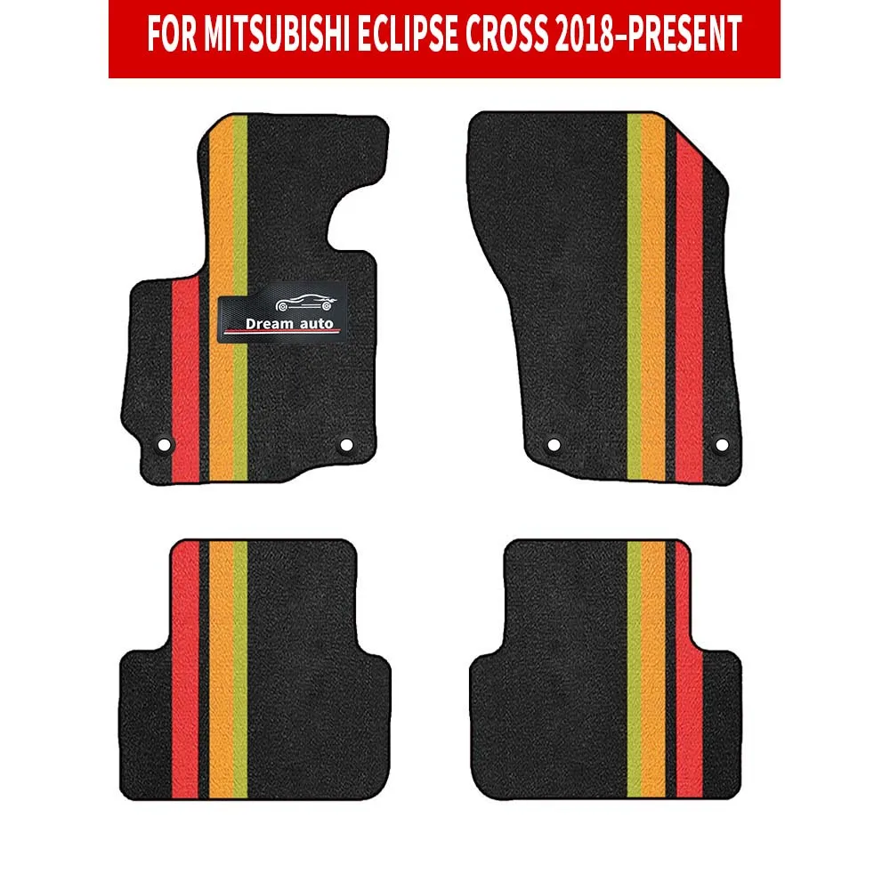 

Car Mats With Buttons Waterproof Non-Slip Car-Specific Mats Floor Mats For mitsubishi Eclipse cross 2018–2025 Car Accessories