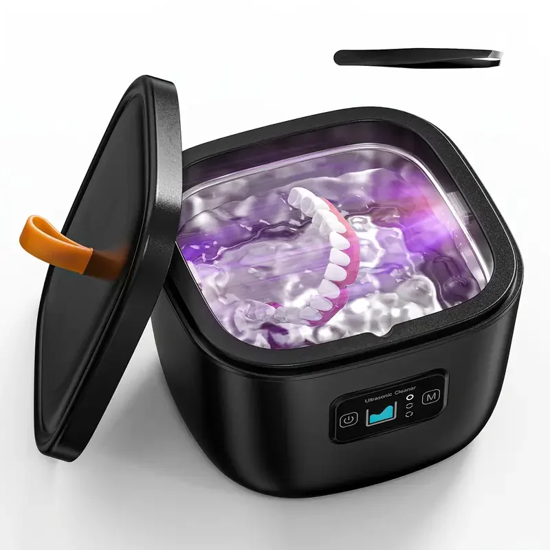 Ultrasonic Cleaner for Denture UV Cleaner Ultrasonic  Jewelry 45KHzCleaner 255ML Ultrasonic Cleaning Machine Ultrasound Washing