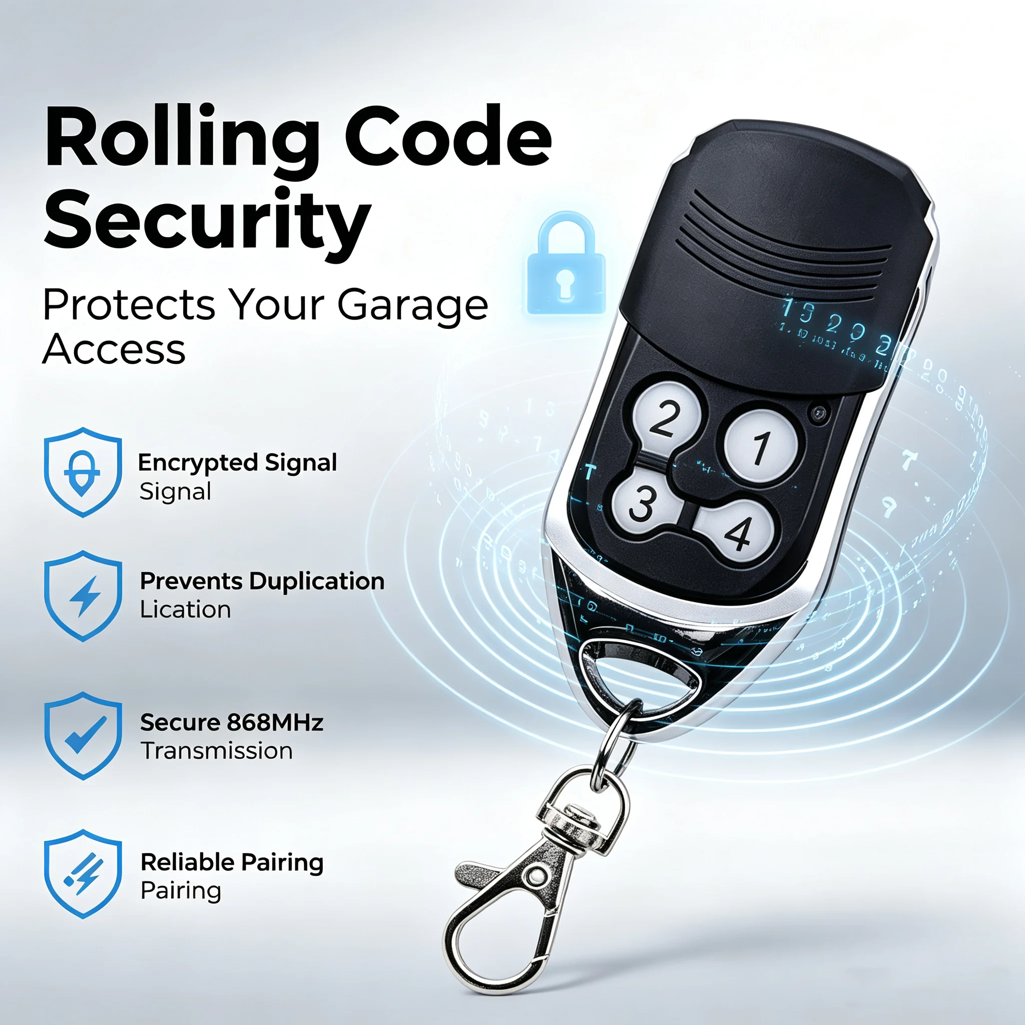 Compatible With Liftmaster TX4EVF TX2REV TX4REV TX4REVF 868MHz Remote Control Garage Door Opener Gate Control Hand Transmitter