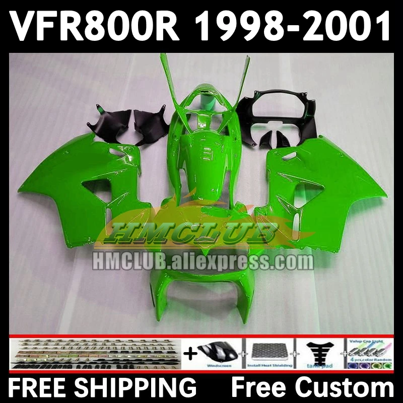 Fairing For HONDA Interceptor VFR800RR VFR 800RR 800 68No.122 VFR800 RR 98 99 light green 00 01 VFR-800 1998 1999 2000 2001 Body