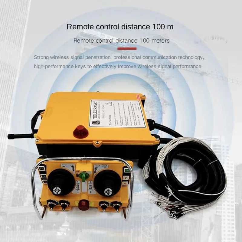 Dual Rocker F24-60 Tower Crane Wireless Remote Control 6 Buttons Waterproof Dustproof Industrial Strength New Model