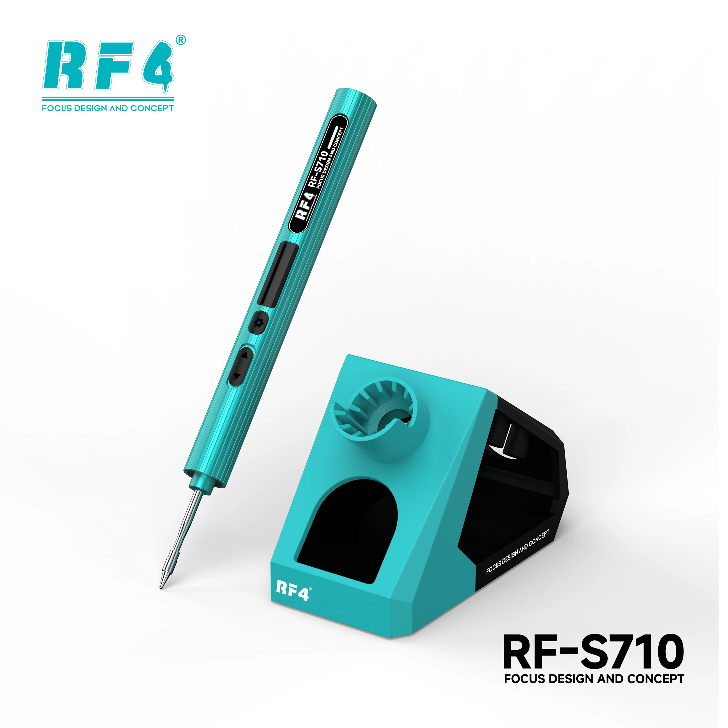 RF4 RF-S710 Portable Soldering Iron C210 Precision Tip Type-C Rechargeable Temp Control Auto Sleep Aluminum Alloy Repair Tools