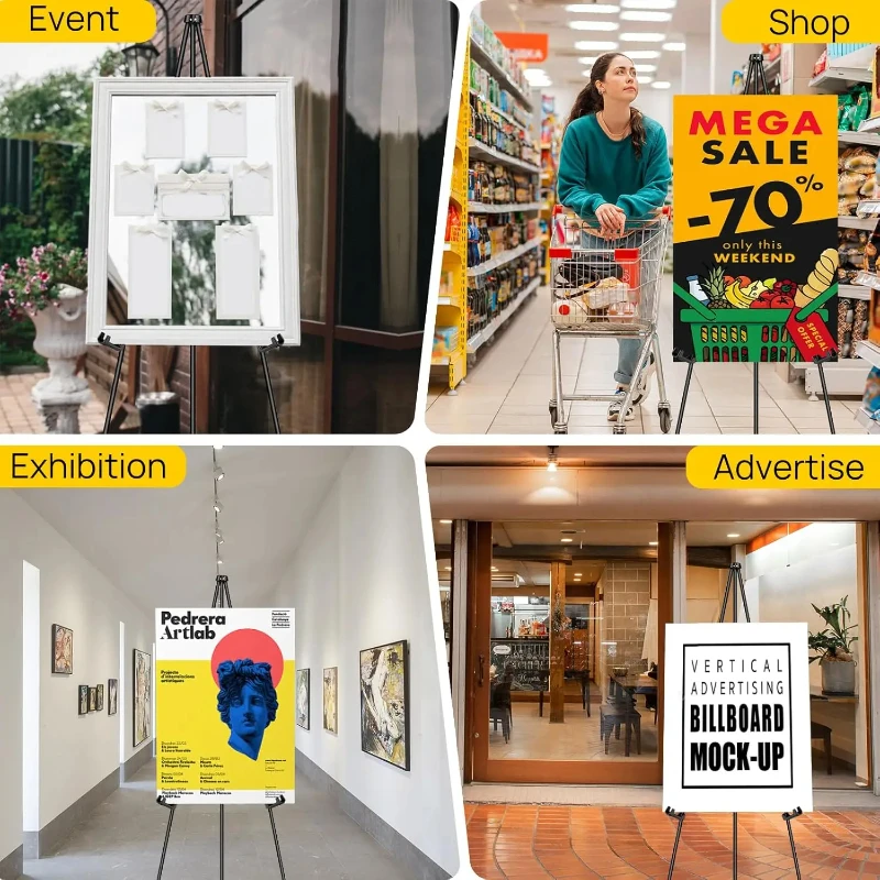 

Новый портативный мольберт-подставка для свадебных вывесок, дисплей для рисования, складной регулируемый металлический штатив для художника, мольберт с сумкой