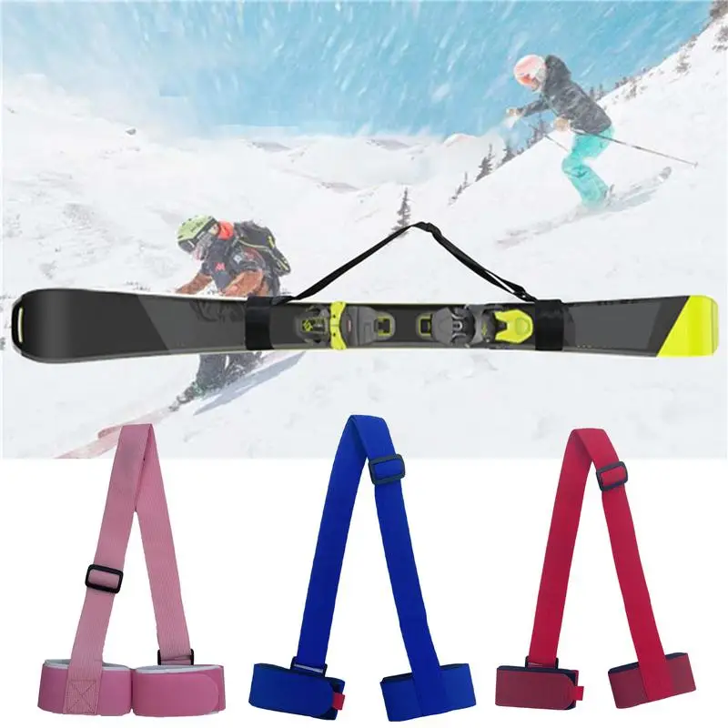 Ski and Pole Carrier Strap Adjustable Ski Shoulder Carrier Strap Ski Strap & Pole Carrier Men Women Kids Snowboard Carry Strap