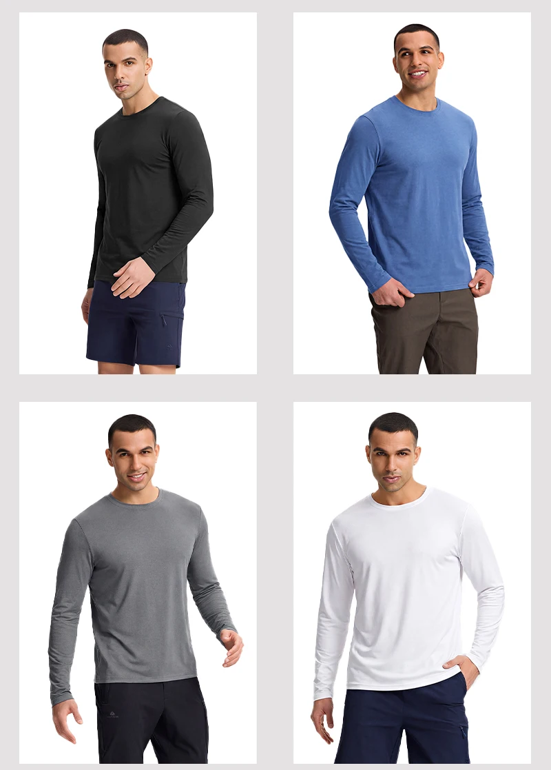 Pioneer Camp Men's Clothing Bamboo T Shirt Ultra Soft White Plain T-shirts Shirts for Men Cooling Crew Neck Casual Basic Tee