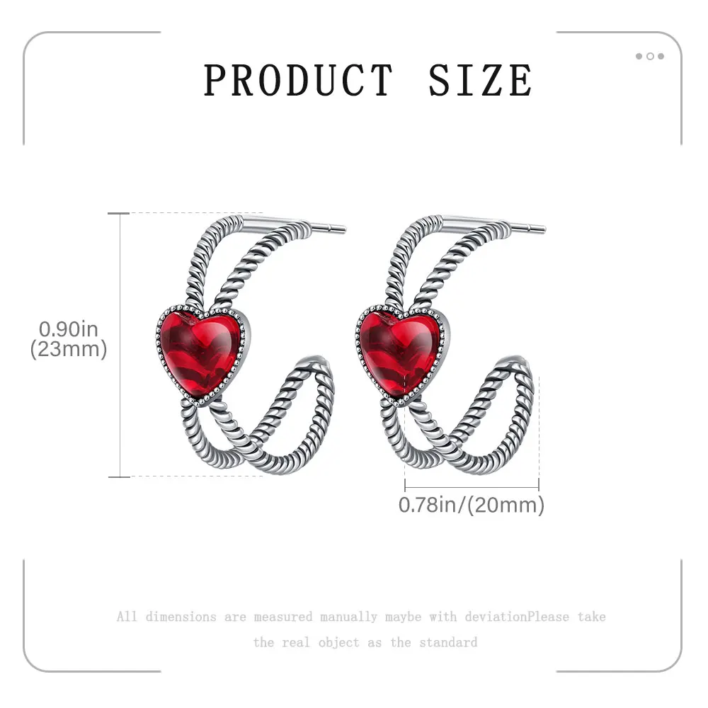 New 925 Sterling Silver Earrings Heart Twist Stud Earrings Women's Earrings Fashion Designer Jewelry Gifts Accessories