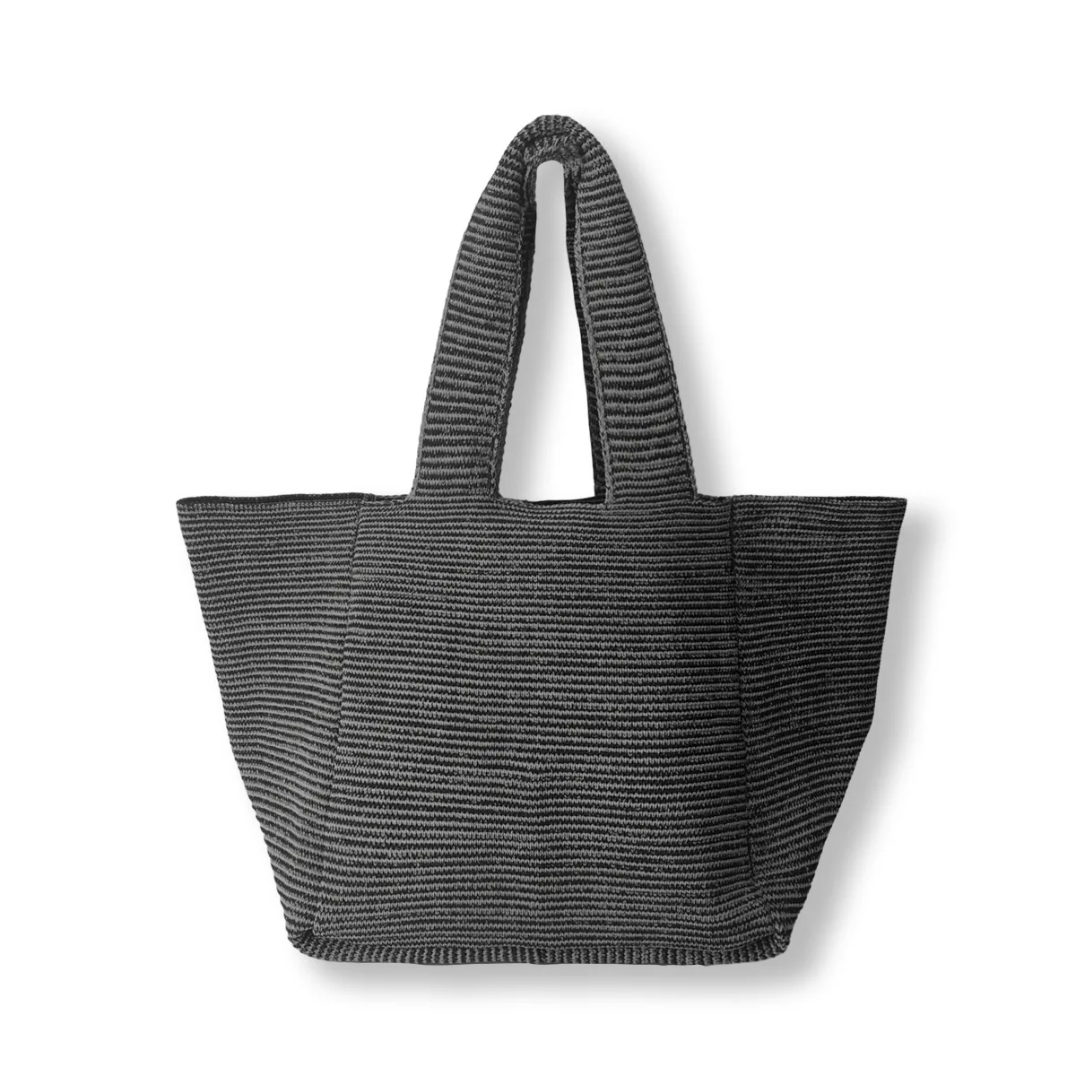 Casual Knitted Large Capacity Tote Bag Weave Women Shoulder Bags Simple Handbags Quality Shopper Purses School Bag for College