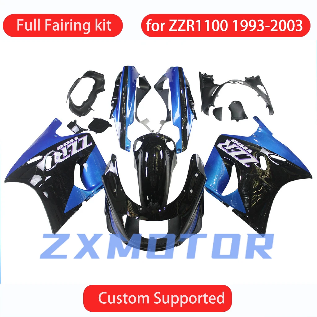 Customizable Fairings ZZR1100 1993-2000 2001 2002 2003 Motorcycle Accessory Complete Fairing Kit for KAWASAKI ZZR 1100 93-03 CN