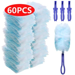 10~60pcs Replacement Heads Duster Microfiber Disposable Short Duster for Cleaning Home Office Blinds Surface Dust Clean Tool