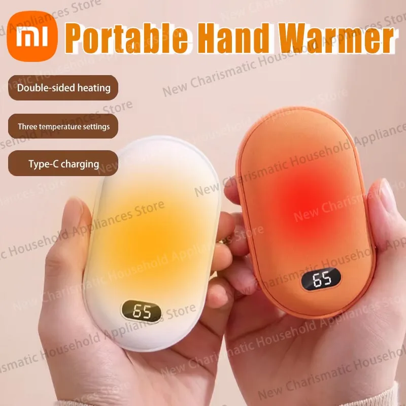 Xiaomi 10000mAh Portable 2 en 1 chauffe-mains batterie externe Double face chauffage rapide affichage numérique chauffe-mains pour l'hiver