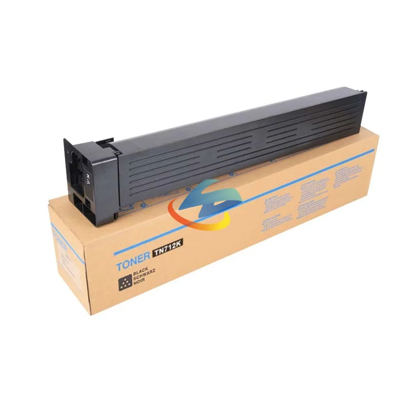 1PCS TN712 Toner Cartridge Compatible for Konica Minolta Bizhub 654 654e 754 754e TN-712 High Quality Refill Toner Powder BK750g