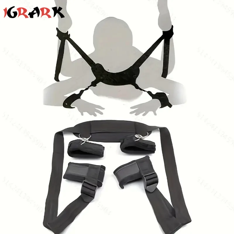 Sex Toys For Woman Couples Handcuffs Ankle Cuffs Bdsm Bondage Set Leg Open Strap Restraints Rope Leather Whip Adult Game Goods