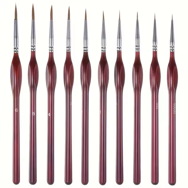 11pcs Precision Paint Brush Set for Fine Detail - Durable Miniature Brushes with Micro Tips for Warhammer 40K, Model & Art Paint - Image 8
