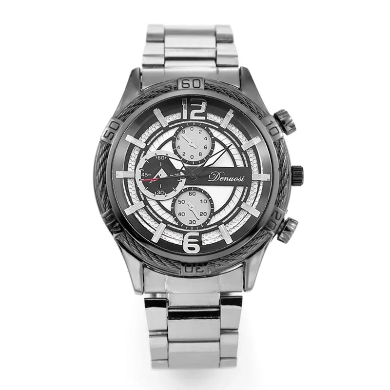 Reloj de acero inoxidable para hombre, cronógrafo de lujo, a la moda, antiarañazos, resistente al agua, informal, de negocios, novedad de 2024