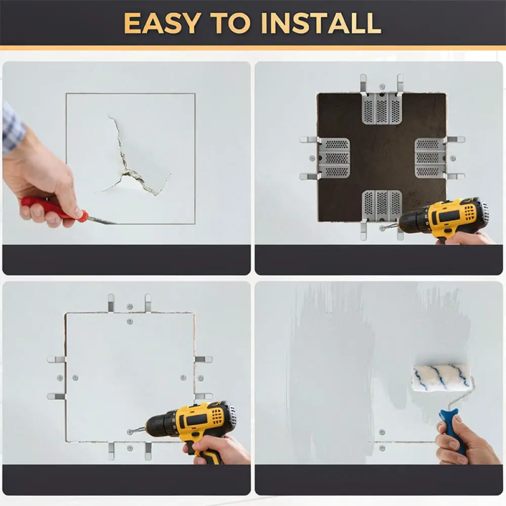 Wall Repair Clip Tool For For QH Steel Drywall Fastening Clamp Patching Device Home Improvement Hardware Utility Kit