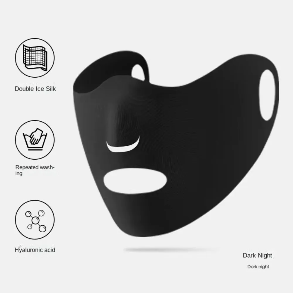 Anti-uv UPF50+ Ice Silk Sunscreen Mask Traceless Summer Outdoor Sports Face Mask Breathable Exposed Mouth Nose Golf Mask