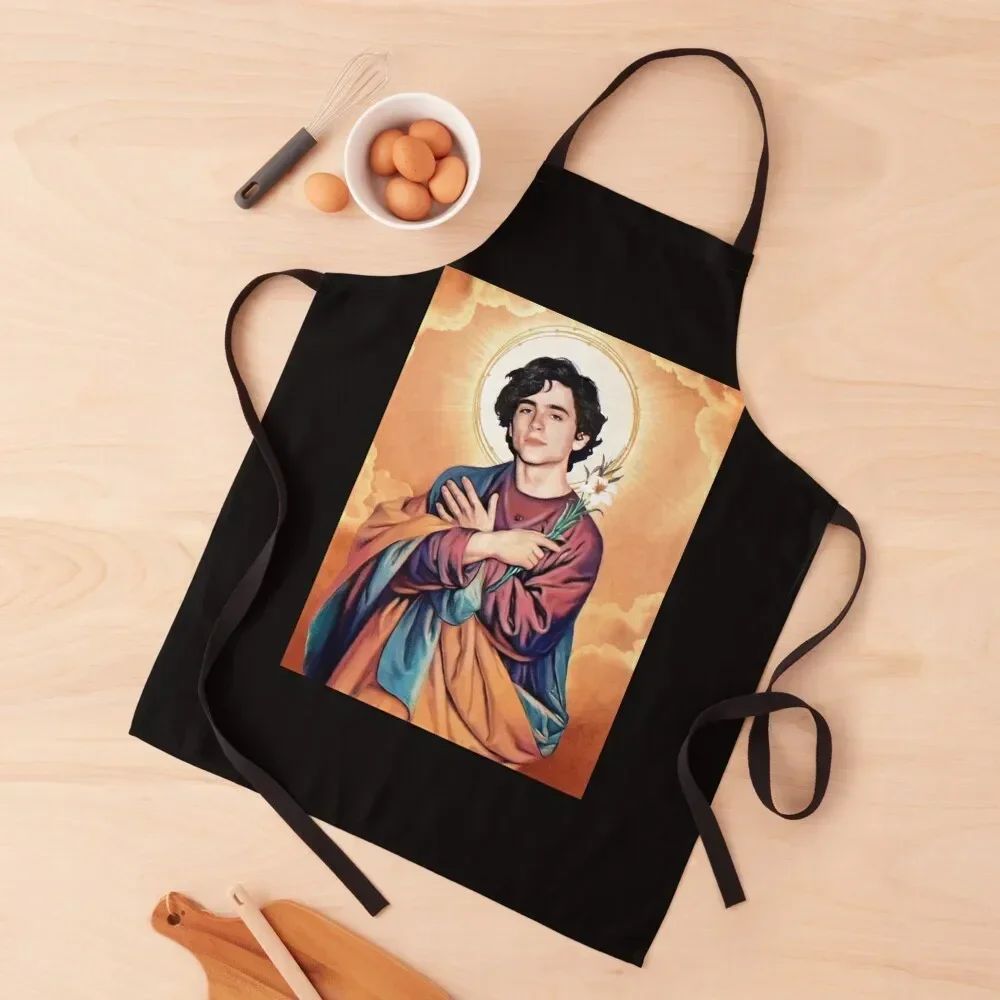 

Saint Timothee ChalametClassic T-Shirt Apron Kitchen Tools Cute Kitchen Accessories Apron