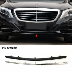 A2228850821 A2228800108 Front Bumper Lip Spoiler Diffuser Chrome Trim Chromium Styling For Mercedes Benz S Class W222 2014-2017