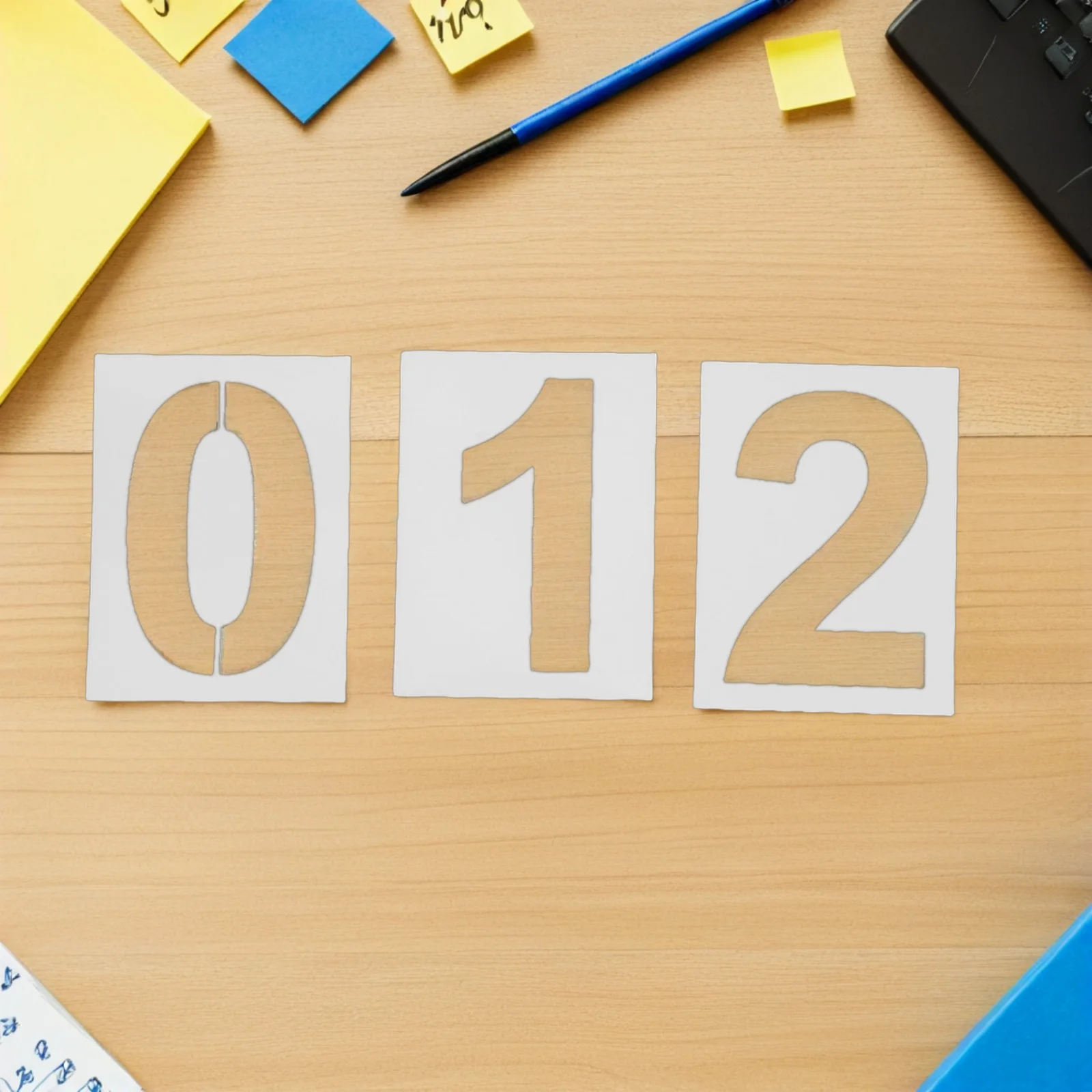 

10Pcs Large Number Stencils Plastic Weather Resistant House Number Templates for Curb Mailbox Trash Bin Numbers Craft Stencils