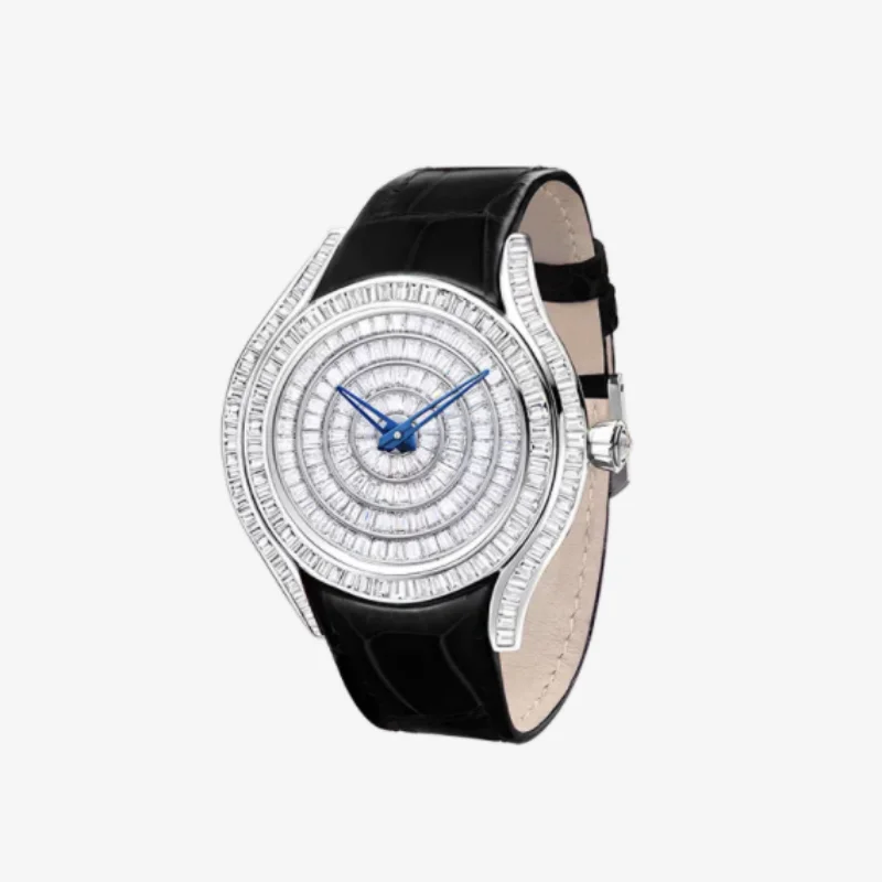 5SSS The Great Qin Empire Bright Series 815 Leather Trend Mechanical Watch Men's Platinum Waterproof Watch